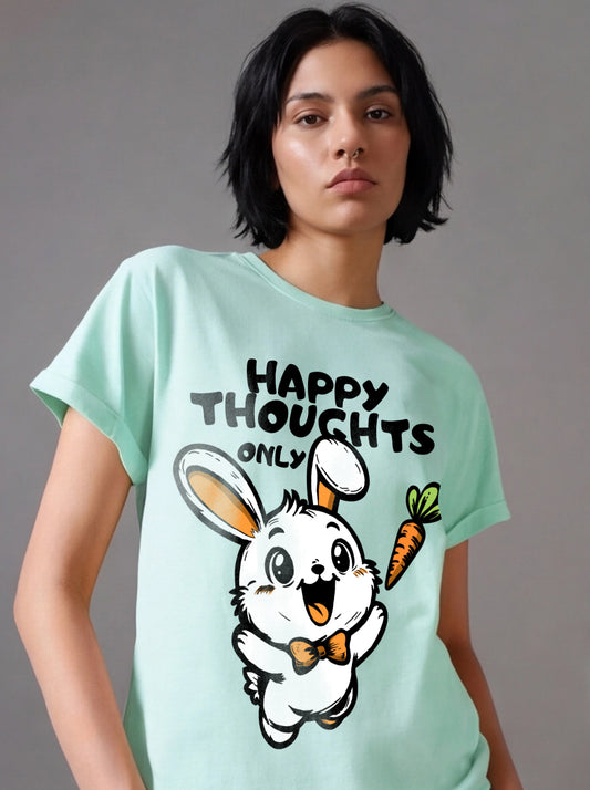 Happy Thoughts Only Bunny Tee
